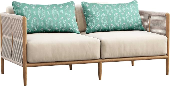 Indoor/Outdoor Polyester Fabric Lumbar Pillow Cover, All-Weather Waterproof Rectangular Cushion Case for Patio Furniture, 12 x 24 Set of 2 - Abstracts-37