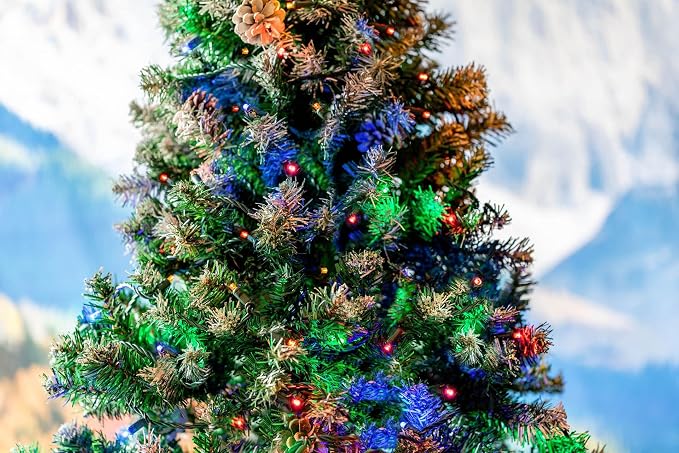 Novelty Lights 50ft 100 LED Multicolor Christmas Lights, Outdoor & Indoor