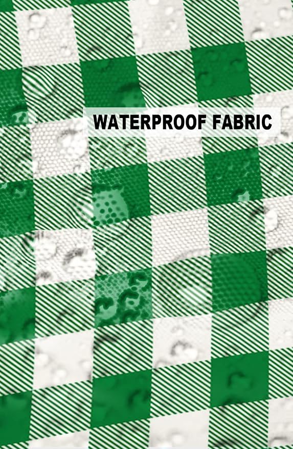 Outdoor Waterproof Throw Pillow Covers Set of 2 Green Buffalo Check Plaid Pillowcases 20x20 Inches Farmhouse Style Patio Decorative Pillows Cushion Case Patio Pillows for Couch Bed Chair Garden