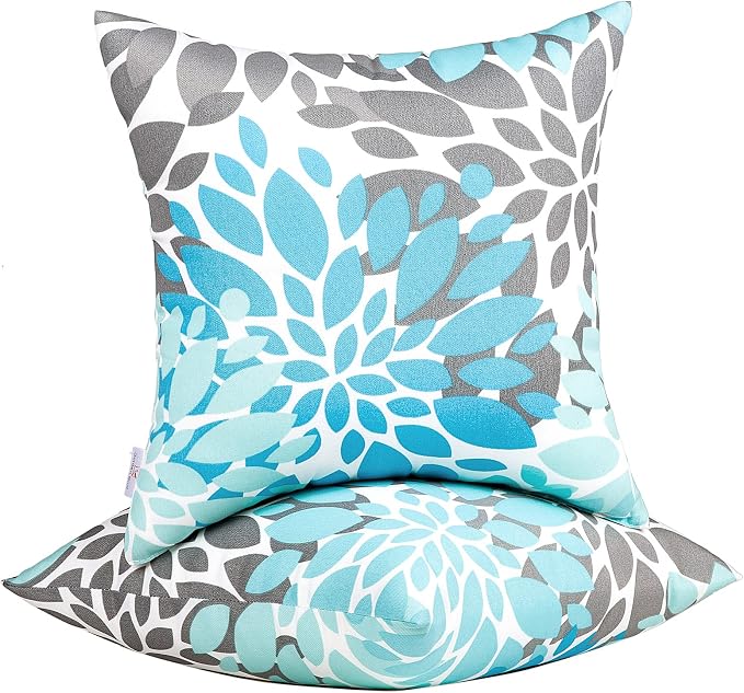 JMGBird Outdoor Throw Pillows Waterproof Outdoor Pillows for Couch | outdoor pillow covers 18x18 Pillows with Inserts outdoor pillows waterproof Mandala Patio Pillows for Patio Furniture