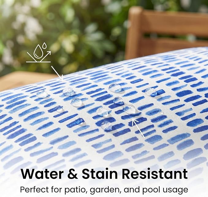 JMGBird Blue Outdoor Throw Pillows Waterproof Outdoor Lumbar Pillow | 12x20 Pillow with inserts Outdoor Pillows Decorative Pillows outdoor patio pillows for couch,Bed, Sofa