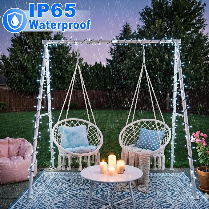 100FT 300 LED Christmas Lights Outdoor, Christmas Tree Lights, Cool White | Plug in 8 Modes Connectable String Lights for Outside Indoor Patio Garden Yard Party Holiday Wedding Decorations