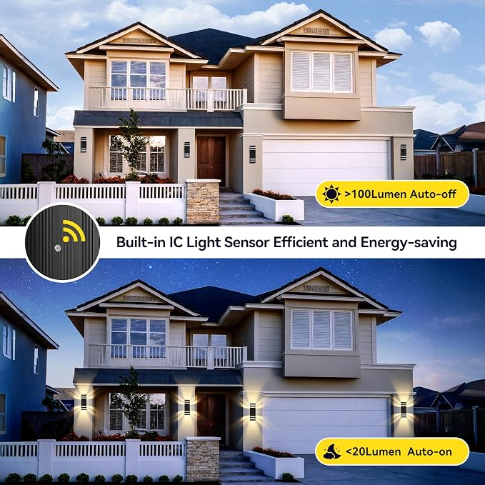 Exterior Lighting Fixtures Dusk to Dawn, Outdoor Wall Lights, Up and Down Porch Lights, Outdoor Lights for House Porch Patio