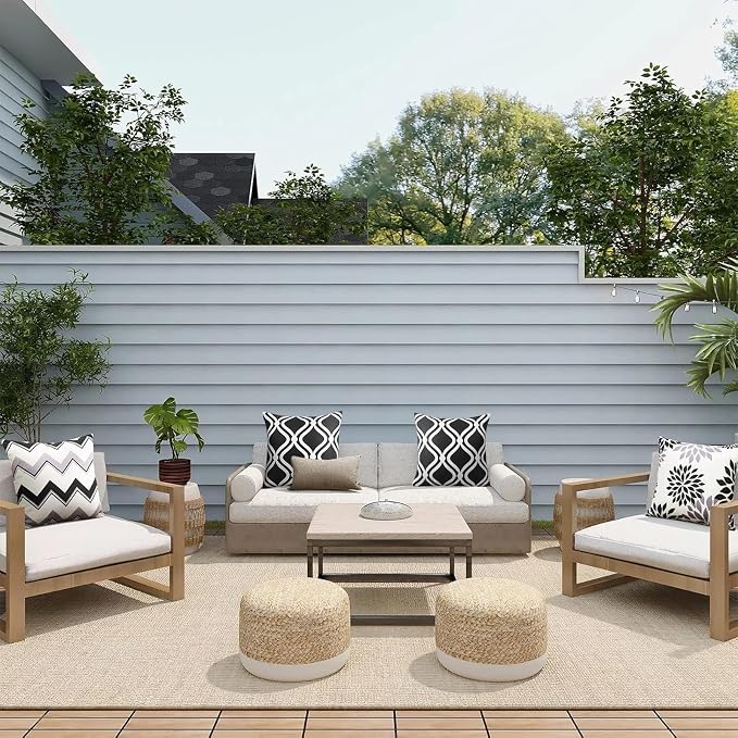 Merrycolor Outdoor Pillows Cover Waterproof Set of 2 Modern Geometry Patterns Decorative Black and White Pillowcases 18x18 Inches for Patio Furniture Couch Garden