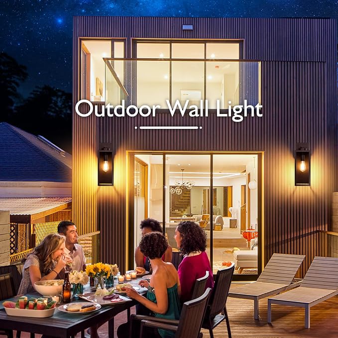 BesLowe 15” Large Outdoor Wall Light Fixture, Exterior Porch Sconce, Brown | Waterproof, Rust-Resistant, Durable Metal with Clear Glass, Standard E26 Socket, Easy to Install