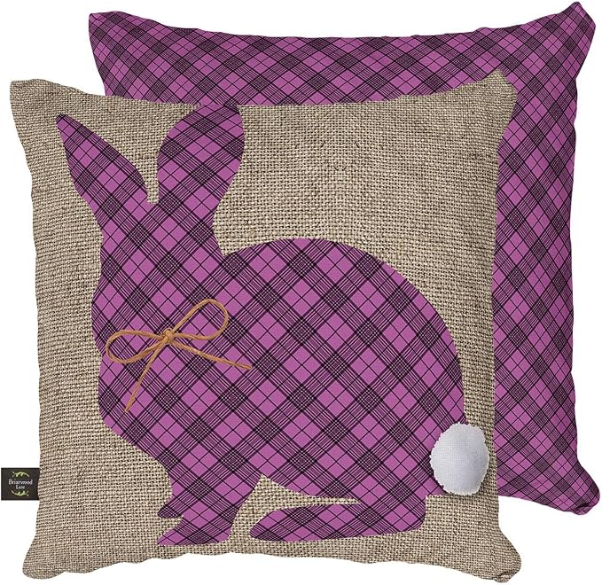 Briarwood Lane Easter Indoor/Outdoor Pillow 17x17 Cottontail Rabbit Spring Decorative for Easter Pillow