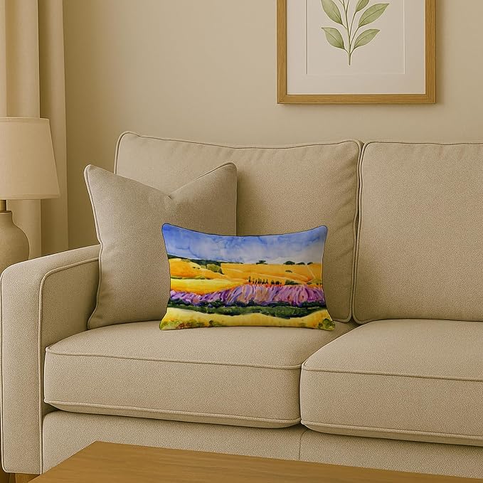 Caroline's Treasures 6053PW1216 Landscape Canvas Fabric Decorative Pillow Machine Washable, Indoor Outdoor Decorative Pillow for Couch, Bed or Patio, 12HX16W