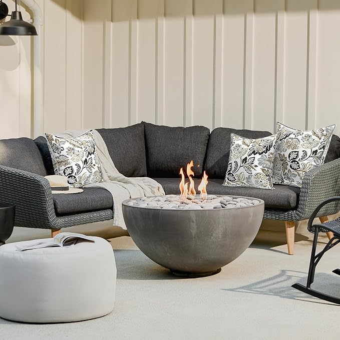 LVTXIII Set of 2 Patio Throw Pillows Waterproof 16"x16" Fade Resistant Outdoor Throw Pillows with Inserts, Fluffy Decorative Garden Toss Pillow Cushions for Home Patio Coach Sofa Use, Dailey Tan