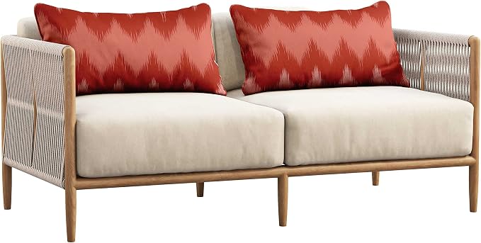 Indoor/Outdoor Polyester Fabric Lumbar Pillow Cover, All-Weather Waterproof Rectangular Cushion Case for Patio Furniture, 12 x 18 Set of 2 - Ikat-73