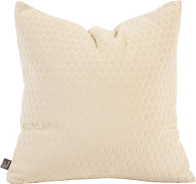 Howard Elliott Fluffy Square Throw Pillow, Premium Stuffer Decorative Comfortable Sleeper Cushion, Soft Square Pillow Insert for Bedroom, Couch & Sofa, 20 x 20 Inch, Deco Sand