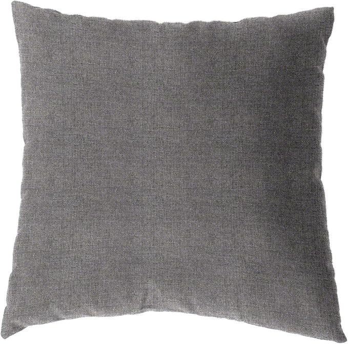 Cushion Source 17" x 17" Sunbrella Throw Pillow, Indoor/Outdoor Decorative Pillow, Fade and Water Resistant, Sunbrella Elements Cast Slate