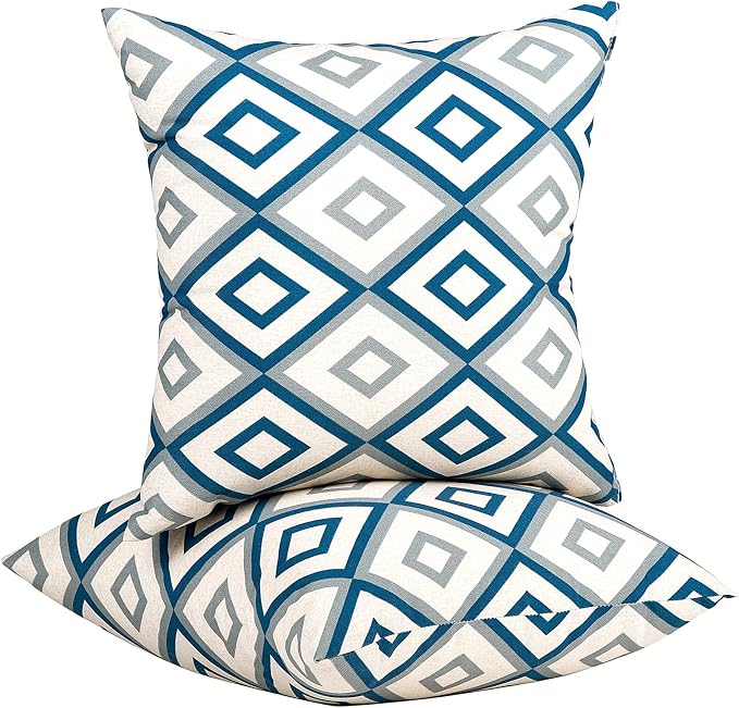 JMGBird Patio Pillows Waterproof Outdoor Pillows with Inserts Included | Outdoor Pillows Set of 2 with Inserts - 18x18 Waterproof Throw Pillows