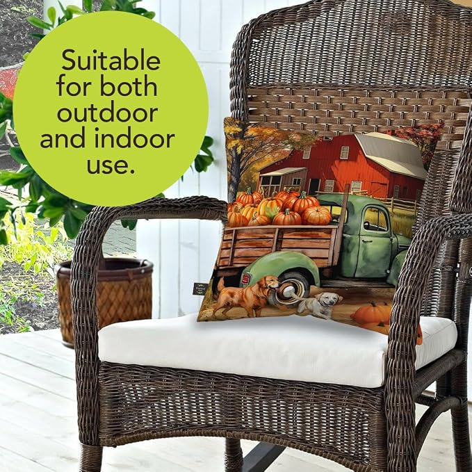 Briarwood Lane Fall Indoor/Outdoor Pillow 17x17 Autumn Farm for Fall Pillow
