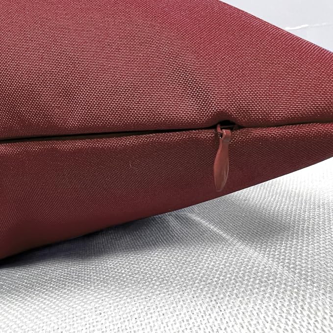 VAKADO 12x20 Lumbar Outdoor Waterproof WineRed Throw Pillow Covers Set of 2Decorative Tender Green Outside Patio Furniture Cushion Cases Decor for Garden Bench Porch Couch Tent Sunbrella