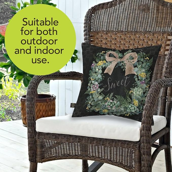 Briarwood Lane Everyday Indoor/Outdoor Pillow 17x17 Home Sweet Home Wreath Pillow