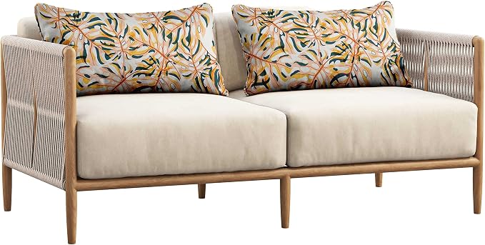 Indoor/Outdoor Polyester Fabric Lumbar Pillow Cover, All-Weather Waterproof Rectangular Cushion Case for Patio Furniture, 12 x 18 Set of 2 - Tropical-41