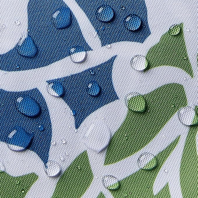 Allorry Outdoor Pillow Covers 18x18 Set of 2 Blue Green Flower Pattern Decoration Throw Pillow Covers for Spring Summer Outdoor Waterproof Furniture Garden Patio Sofa Bedroom Home Decor JB011-D18