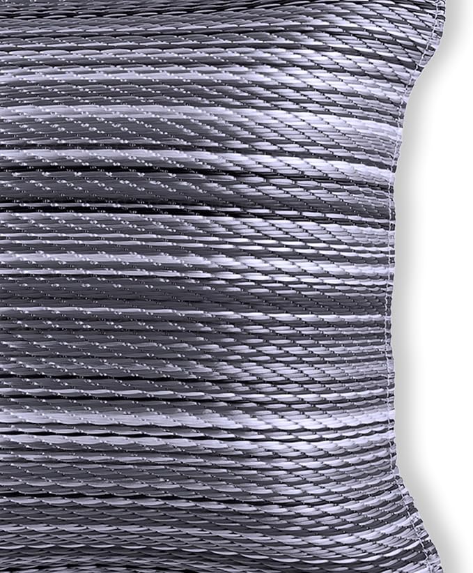 Fab Habitat Outdoor Premium Recycled Plastic Pillow - Waterproof, Fade Resistant - Striped - Patio, Porch, Deck, Balcony - Cancun - Midnight - 16.5" x 16.5"