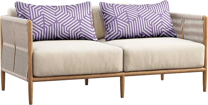 Indoor/Outdoor Polyester Fabric Lumbar Pillow Cover, All-Weather Waterproof Rectangular Cushion Case for Patio Furniture, 12 x 20 Set of 2 - Abstracts-50