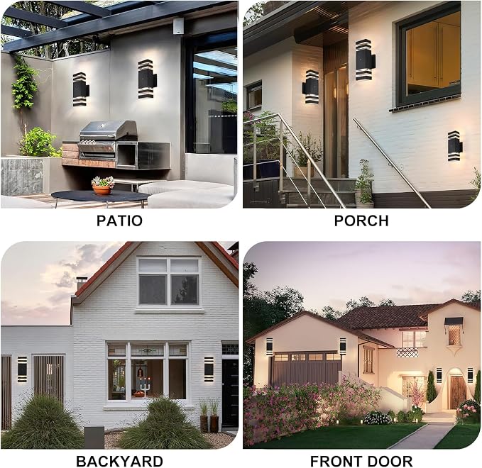 Dusk to Dawn Outdoor Lighting Wall Mount, Porch Lights Outdoor Wall Lamps for Patio Waterproof 14W LED Exterior Light Fixture Sconce Lights for House Hallway Garden Corridor