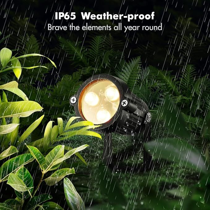 Landscape Lighting - 6W RGB Color Changing Halloween Landscape Lights 120V Christmas Outdoor LED Spotlight with Remote Control Waterproof Spot Lights for Yard Garden Patio Driveway (1 Pack)