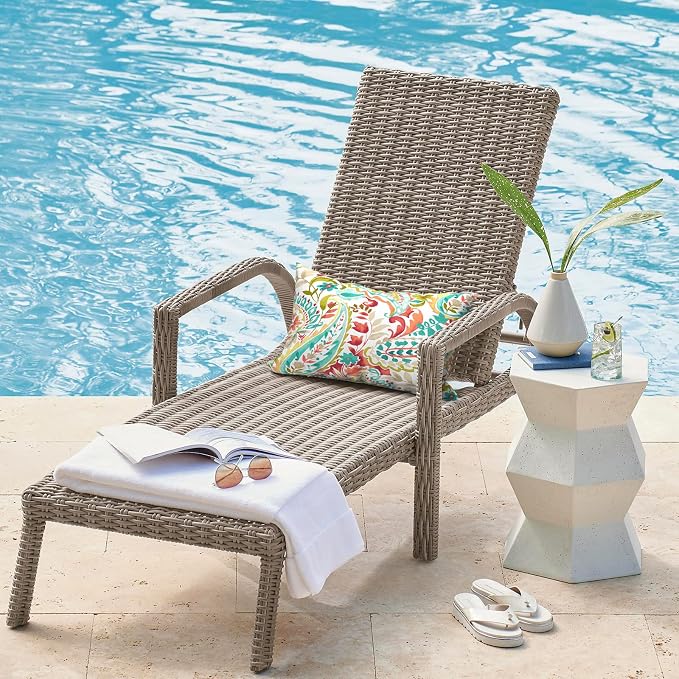 DYTXIII Pack of 2 Waterproof Outdoor Lumbar Pillow with Inserts, 12x20 in Rectangle Decorative Patio Throw Pillow for Home, Sofa,Bench and Patio Furniture, Pretty Paisley