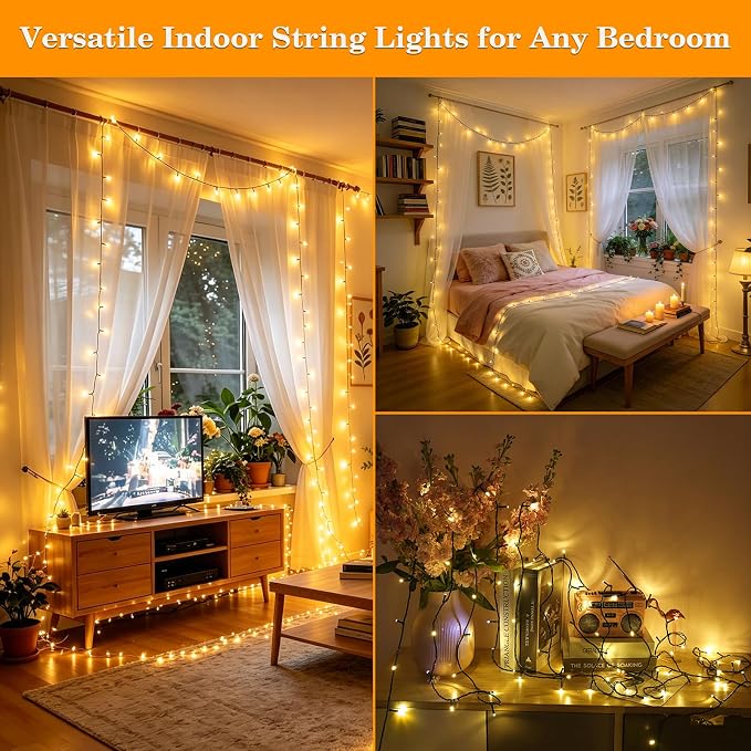 Extra Long 264Ft 800 LED Christmas Lights with Timer, Green Wire Fairy Starry String Lights Plug in, 8 Modes and Memory, forIndoor Outdoor Xmas Tree Wedding Party Decoration,Warm White
