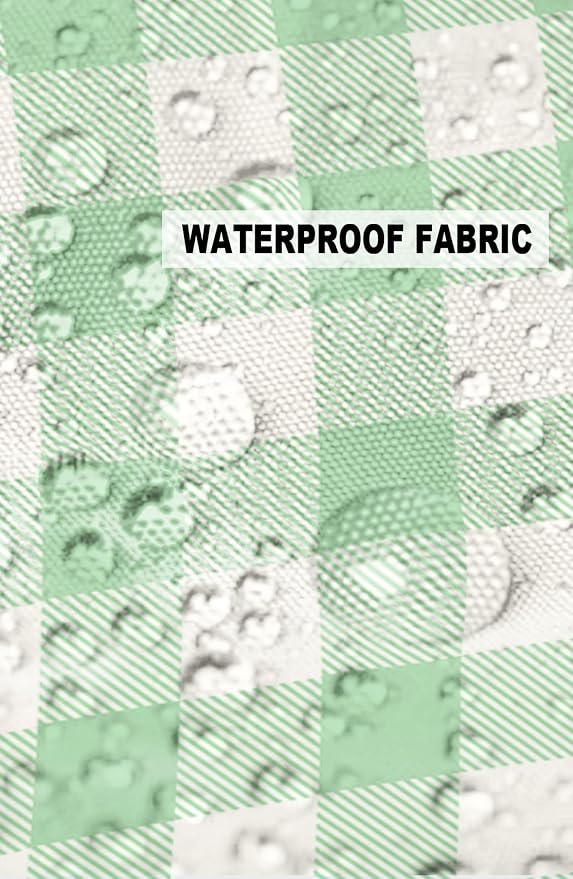 Outdoor Waterproof Throw Pillow Covers Set of 2 Light Green Buffalo Check Plaid Pillowcases 16x16 Inches Farmhouse Style Patio Decorative Pillows Cushion Case Patio Pillows for Couch Bed Chair Garden