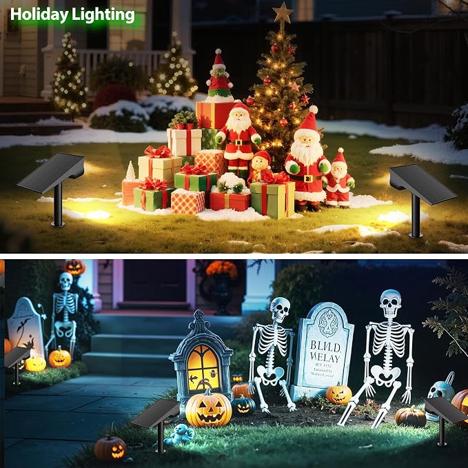 Lightonight Solar Spot Lights Outdoor 4 Pack | 3 Color Temperatures, Remote Control Landscape Spotlights for Tree, Garden, Pathway, House, Yard, Driveway