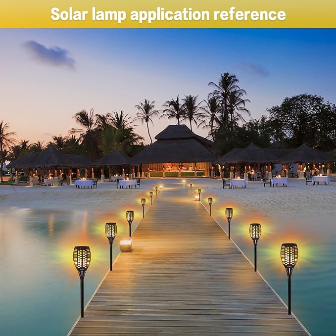 Aityvert Flickering Flame Solar Torch Lights Outdoor, 43" Tall, 1 Pack | Realistic 96-LED Flame Effect, Charges in 6-8 Hours, 10-12-Hour Runtime, IP65 Waterproof, Auto On/Off forPatio, Garden