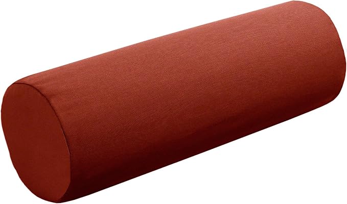 Cushion Source 20" x 6" Sunbrella Bolster Pillow, Indoor/Outdoor Decorative Support Pillow, Fade and Water Resistant, Sunbrella Terracotta