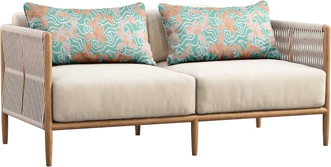 Indoor/Outdoor Polyester Fabric Lumbar Pillow Cover, All-Weather Waterproof Rectangular Cushion Case for Patio Furniture, 12 x 20 Set of 2 - Fish-83