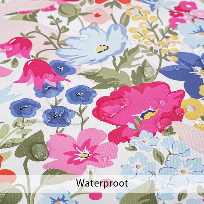 Adabana Outdoor Waterproof Floral Pillow Covers 12x20 Inch | Colorful Outdoor Pillow Covers Summer Decirative for Patio Furniture Porch Garden Pillows