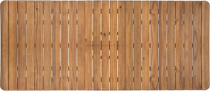 Christopher Knight Home Sky Acacia Wood Dining Table Set for 6, 7 Piece Patio Extendable Dining Table and Dining Chairs Set of 6 with Cushions & Rope Accents, Patio Furniture Set, Teak+Beige+Grey