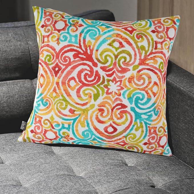 Outdoor Throw Pillows with Insert 18x18 Inch Pack of 2-Corinthian Dapple | Decorative Throw Pillows with Inserts, Water-Repellent, Square Pillows for Bed, Couch, Sofa and Patio Furniture