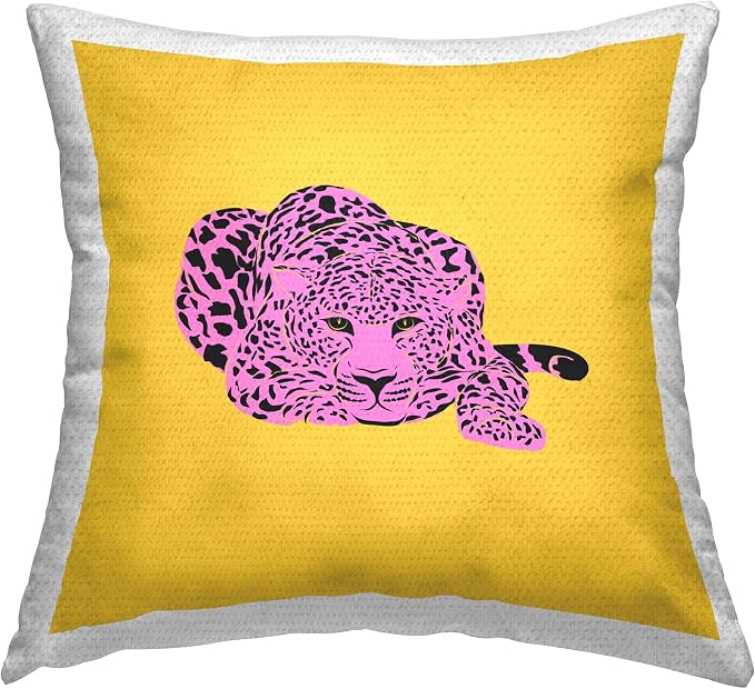 Stupell Industries | Vivid Pop Style Cheetah, 18 x 18 | Outdoor Pillow, Made in USA - By House of Lulu