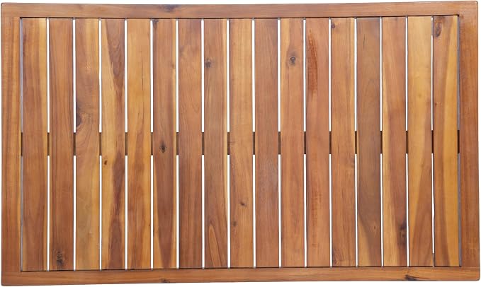 Christopher Knight Home Enya Outdoor Coffee Table, Acacia Wood Accent Table with Slatted Panel Design, Modern Patio Table for Garden Balcony, Low-Profile Table for Patio Furniture Set, Teak