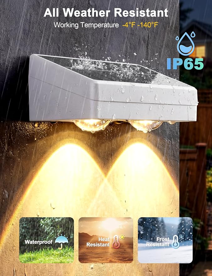 JOFIOS Solar Fence Lights Outdoor with Remote, 9 Fixed Colors ＆ Color Changing Solar Lights Outdoor Waterproof IP65 Dusk-to-Dawn Vinyl Fence Lights for Patio, Railing, Pool, Porch, Backyard, 16 Pack