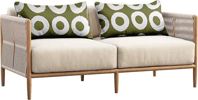 Indoor/Outdoor Polyester Fabric Lumbar Pillow Cover, All-Weather Waterproof Rectangular Cushion Case for Patio Furniture, 12 x 24 Set of 2 - Geometric-83