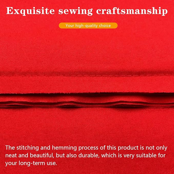 14 Piece Outdoor Patio Cushion Covers, Red | Replacement, Cushion Slipcovers, Water-Resistant, With Zipper
