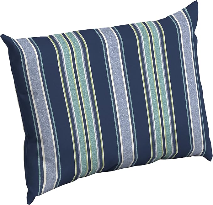 Arden Outdoor Pillow Back Cushion, 23x17, Blue Stripe