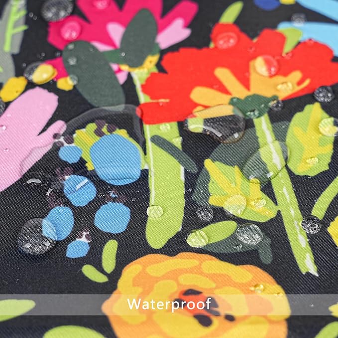 Adabana Outdoor Waterproof Floral Pillow Covers 18x18 Inch | Colorful Outdoor Pillow Covers Summer Decirative for Patio Furniture Porch Garden Pillows