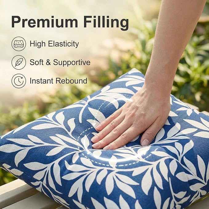 JMGBird Outdoor Patio Pillows Waterproof Pillow Covers with Insert Included | 18×18 Outdoor Throw Pillow waterproof Outdoor Pillow covers farmhouse throw pillows for outdoor furniture