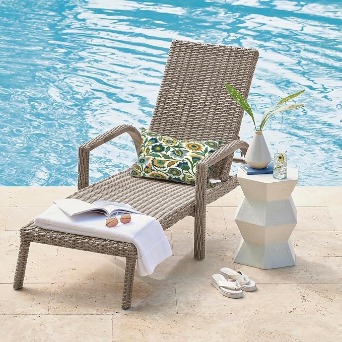 DYTXIII Pack of 2 Outdoor Waterproof Lumbar Pillow Covers ONLY, 12x20 Rectangle Decorative Double Printed Pillow Cases for Patio Couch Porch Furniture - Fiesta Floral