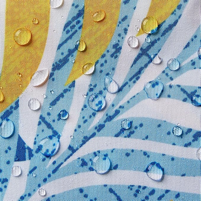 Allorry Outdoor Pillow Covers 18x18 Set of 2 Hawaii Tropics Palm Leaves Blue Yellow Floral Pattern Decoration Pillow Covers for Spring Summer Outdoor Waterproof Garden Patio Sofa Bed Decor JB010-D18