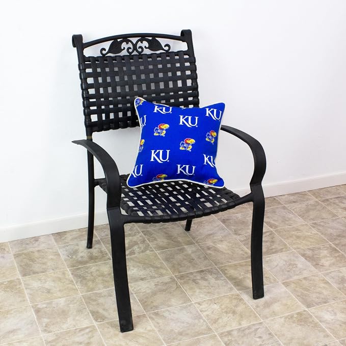 College Covers Kansas Jayhawks Outdoor Decorative Pair, Includes 2 Pillows