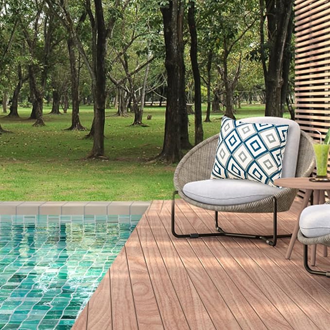 JMGBird Patio Pillows Waterproof Outdoor Pillows with Inserts Included | Outdoor Pillows Set of 2 with Inserts - 18x18 Waterproof Throw Pillows