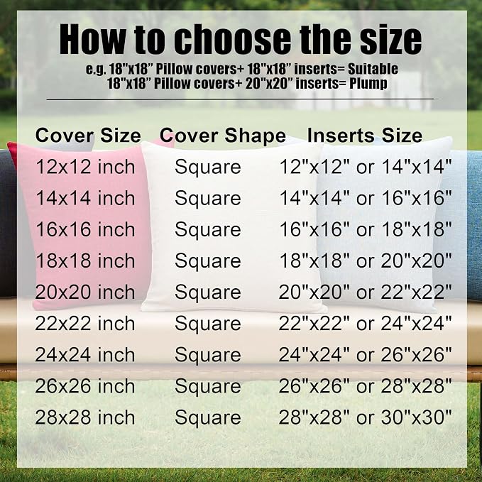 NiNi ALL Waterproof Outdoor Pillow Covers 20x20 Set of 2 Patio Black | Faux Linen Textured Decorative Solid Throw Pillow Covers Farmhouse for Garden Furniture Tent Balcony Couch Sofa Cushion