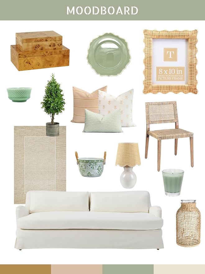 Modern Farmhouse Fall Linen Indoor Outdoor Throw Pillow Cover Only, 20"x20" Water Repellent for Patio, Backyard, Couch, Neutral Ivory Cream Floral