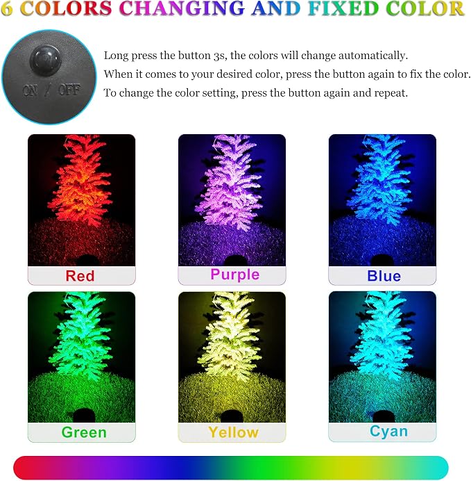 Solar Spot Lights Outdoor Color Changing,Solar RGB Spotlights Waterproof Colored Landscape Lighting Auto ON/Off Adjustable Garden Lights for Yard, Garden, Driveway, Pool, Lawn (6-in-1)